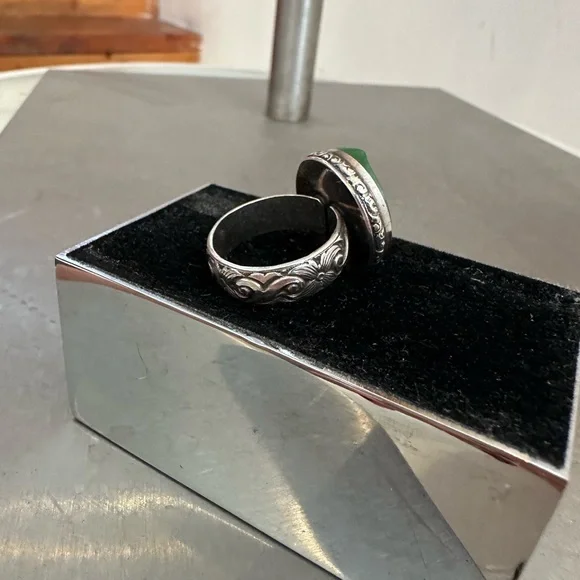 Art Deco style ring - sterling-size 7 - Picture 4 of 9